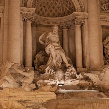 The trevi fountain in rome, italy.