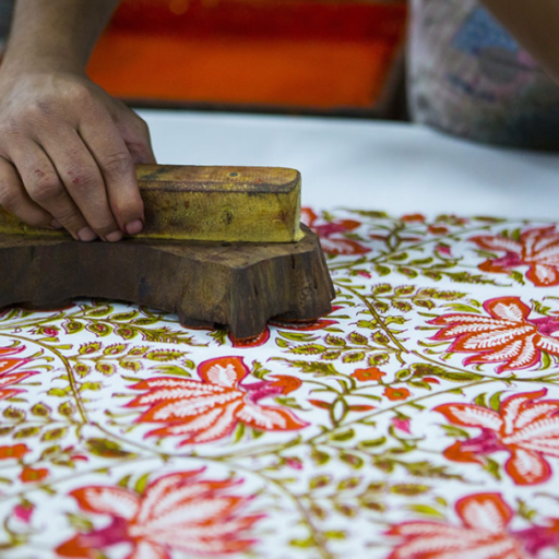 Block printing in Jaipur